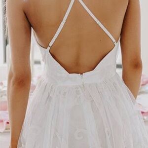 Elegant White Floral Lace Dress